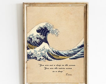 Rumi Quote Printable: You Are Not a Drop In The Ocean (Digital Download 11x14 inches)
