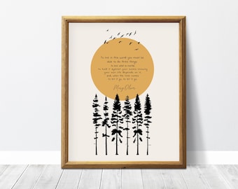 Mary Oliver Quote  , Black Water Woods , Quotes About Life ,  Motivational , Printable Quote , 5'' X 7'', Instant Download .