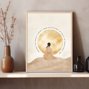 Rumi Quote Art Print: Yesterday I Was Clever (Digital Download 8x10 inch JPG)