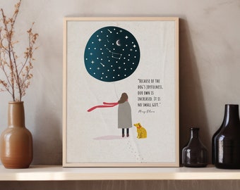Mary Oliver Dog Poem Print: Dog Lover Gift, Literary Art (Digital Download)