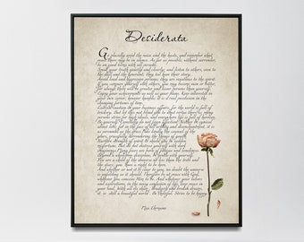 Poesia desiderata, Arte desiderata, Poesia da parete, Citazione ispiratrice, Poesia stampabile, Poesia per la vita, Regalo di laurea, Download immediato.