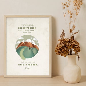 Rumi Quote Art Print: Inspirational Poem (Digital Download, 20x16 inches)