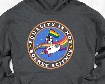Equality is not Rocket Science Hoodie, Womens Rights Feminist Hoodie, Lgbt Hoodie, LGBTQ Gift, Human Right, Feminist Hoodie, Equality Hoodie
