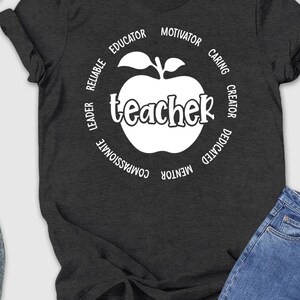 Teacher Apple Shirt, Best Teacher Gift, Back To School Tee, Teacher Life Shirt, Teacher Tshirt, Teacher Appreciation Shirt, Gift for Teacher