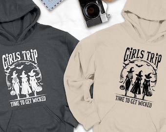 Girls Trip Witch Hoodie, Halloween Travel Hoodie, Girls Trip Hoodie, Halloween Vacation Hoodie, Salem Massachusetts Hoodie, Salem Witch Gift