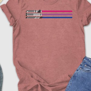 Subtle Bisexual Shirt, Lightsaber Subtle Bisexual Shirt, Subtle Pride Shirt, Subtle Bi Pride, Transgender Shirt, LGBTQ, Bisexual Women Shirt