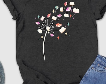 Dandelion Books Shirt, Book Lover Gift Shirt, Reading Lover, Booksellers Gift, Bookworm Shirt, Book Gift, Gift For Book Lovers, Book Shirt