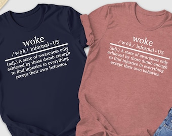 Camiseta con la definición de "woke", camiseta de activista progresista, camiseta feminista, camiseta de justicia social, camiseta de derechos de la mujer, camiseta LGBT, camiseta de Black Lives Matter