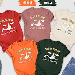 Stork Squad Shirt, Mother Baby Nurse Shirt, NICU Nurse Shirt, OB Nurse Shirt, Nursing Group Shirts, Labor And Delivery Nurse Tee, L&D Nurse