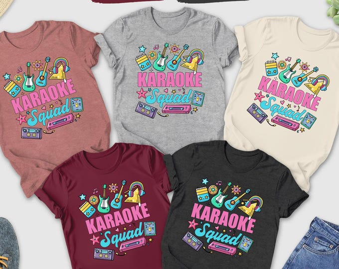 Karaoke Squad Shirt, Karaoke Shirt, Singer Shirt, Singing Tee, What Happens At Karaoke Stays At Karaoke, Karaoke Shirt, Matching Karaoke Tee