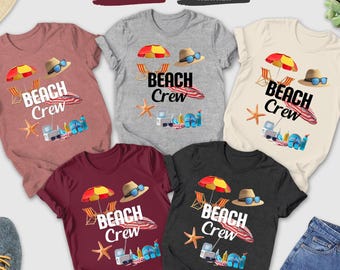 Beach Crew Shirts, Family Summer Vacation Tees, Matching Family Beach Shirt, Beach Crew Family Shirts, Family Beach Trip Tees,