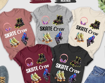Camiseta Skate Crew, Camiseta de patinaje, Camiseta para patinadores, Camiseta para amantes del skateboarding, Camiseta Skaters Crew, Camiseta para fiestas de patinadores, Camiseta de patinaje sobre ruedas, Regalo de patinaje