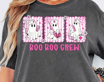 Comfort Colors® Boo Boo Crew Shirt, Gift for Nurse Halloween Nurse Shirt, School Nurse Shirt, ER Nurse Life Shirt, Nursing Student Gifts Tee