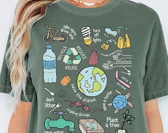 Comfort Colors® Earth Day Shirt, Nature Lover Shirt, Happy Earth Day Shirt, Eco Friendly Shirt, Climate Change Shirt, Planet Lover T-Shirt