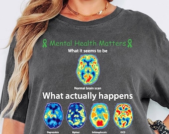Comfort Colors® Mental Health Matters Shirt, Mental Health Awareness Tshirt, Inspirational Gifts Shirts, Therapist T-shirt, Psychologist Tee