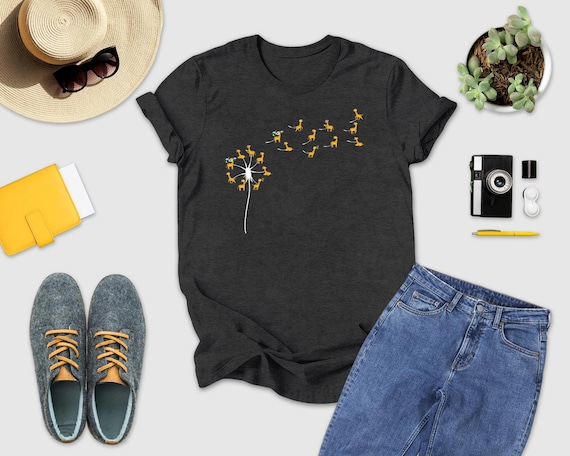 Giraffe Dandelion Shirt, Giraffe Flower Shirt, Dandelion Giraffe Tshirt, Farm Shirt, Farmer Gift, Funny Giraffe Shirt, Giraffe Flower Tshirt