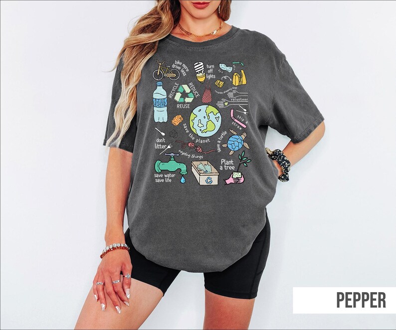 Camiseta Comfort Colors® del Día de la Tierra, Camiseta para amantes de la naturaleza, Camiseta Feliz Día de la Tierra, Camiseta ecológica, Camiseta para el cambio climático, Camiseta para amantes del planeta imagen 2