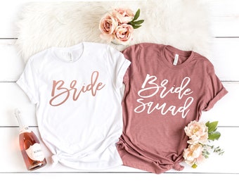 Bride Shirt, Bride Squad Shirt, Squad Goals, Bridesmaid T-Shirts, Bachelorette Party Shirts, Bride Squad, Bridesmaid Proposal Gift, Wedding