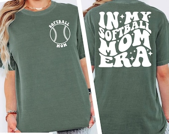 Comfort Colors® In My Softball Mom Era Shirt, Softball Mom Shirt, Softball Mom Shirt, Mom Era Shirt, Softball Lover Tee, Retro Softball Mom