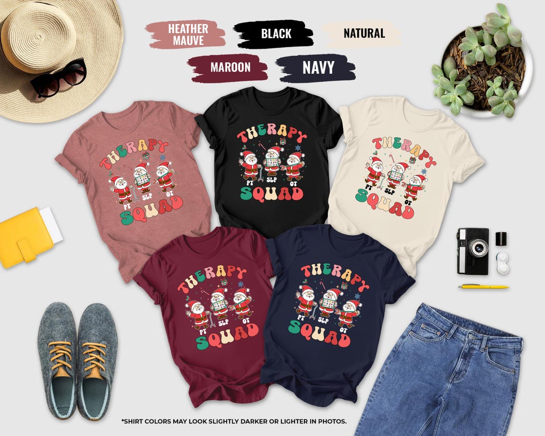 Therapy Squad SLP OT PT Shirt, Therapy Christmas Squad, Occupational ...