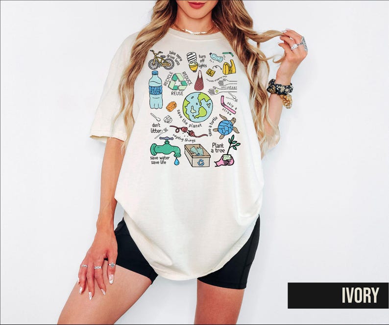 Camiseta Comfort Colors® del Día de la Tierra, Camiseta para amantes de la naturaleza, Camiseta Feliz Día de la Tierra, Camiseta ecológica, Camiseta para el cambio climático, Camiseta para amantes del planeta imagen 3
