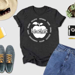Teacher Apple Shirt, Best Teacher Gift, Back To School Tee, Teacher Life Shirt, Teacher Tshirt, Teacher Appreciation Shirt, Gift for Teacher