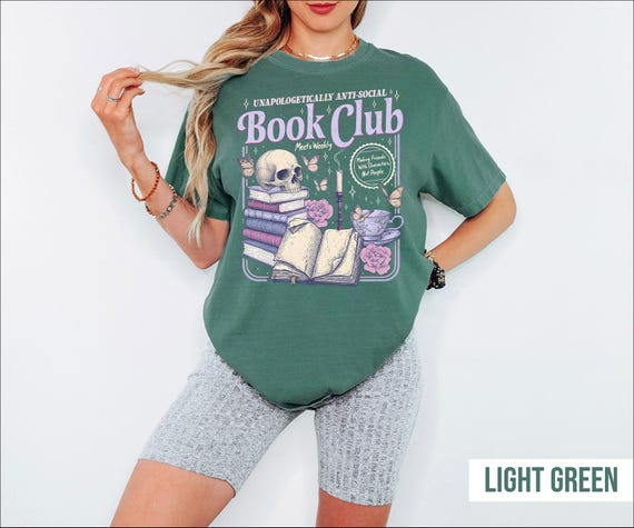 Comfort Colors® Anti-Social Book Club Shirt, Bookish Shirt, Book Lovers Tees, Retro Reader Shirt, Romance Reader Shirt, Book Club T-Shirt