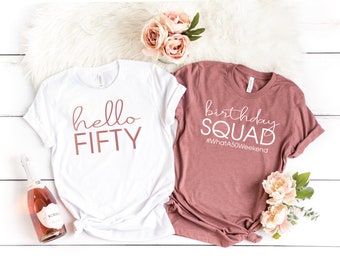 Hello fifty shirt, 50th Birthday Shirt, hello 50 shirt, Hello Fifty Shirt, 50 Af Shirt Shirt, birthday squad shirt, fifty af shirt, 1971 tee