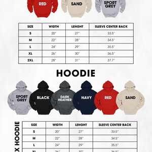 a poster with different types of sweatshirts on it