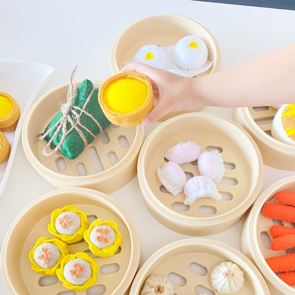 Felt Food Toys - Dim Sum Egg Tart Daan Tat (蛋撻), Pretend Food Play