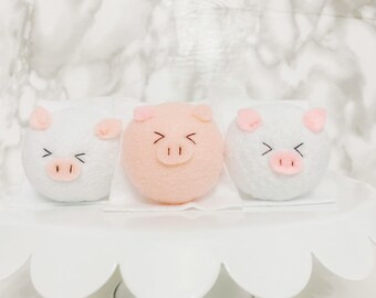 Felt Food Piggy Buns – Pretend Play Dim Sum Toy