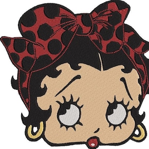 Betty Boop 1930s Retro vintage patch digital machine embroidery file instant download patch