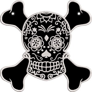 Death Springs Eternal Skull and Crossbones for Halloween, Cinco de Mayo, dia de los Meuertos, and pirate themed party