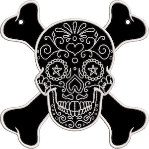 Death Springs Eternal Skull and Crossbones for Halloween, Cinco de Mayo, dia de los Meuertos, and pirate themed party