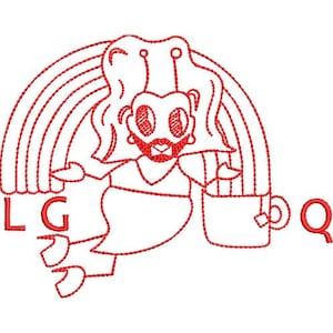 LGBTA Pride Wordplay for Vintage-inspired Decor Digital Machine Embroidery File