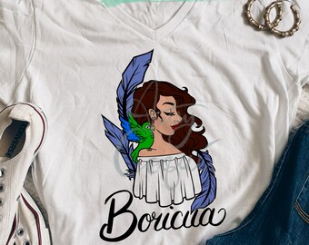 Boricua with Parrot layered SVG cut file, Puerto Rican, Latina SVG design