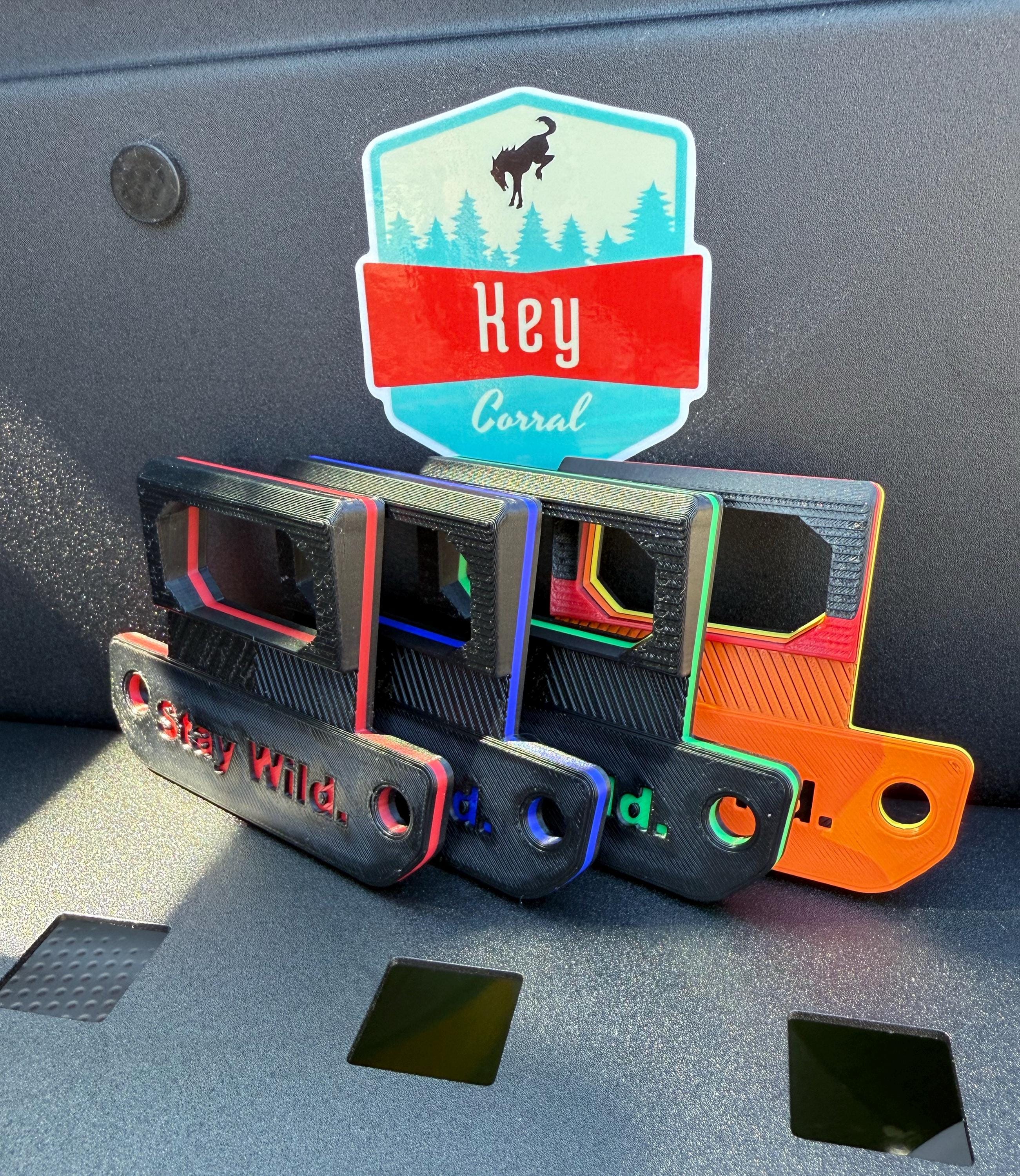 Key Fob Holder for Ford Bronco: 3D Printed Console Mount - 2021-Current - Special Edition Colors