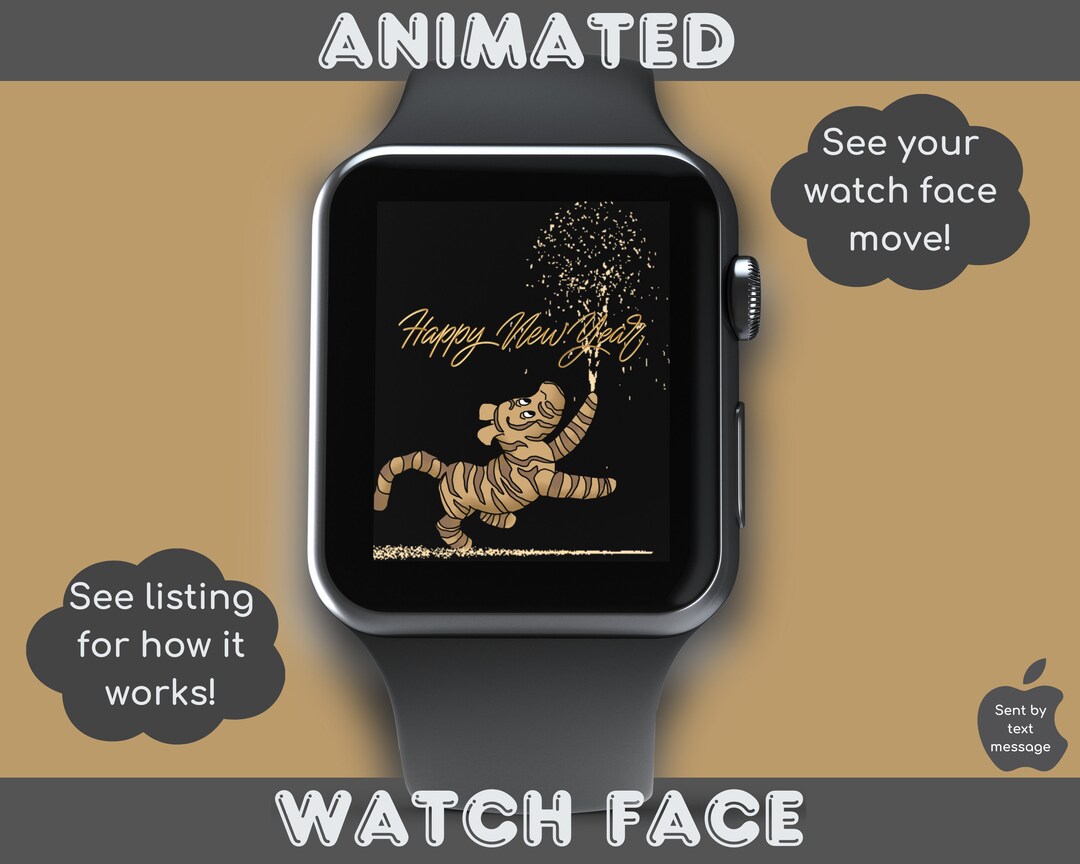 Animated Apple Watch Wallpaper 3842mm Vintage Winnie the Etsy
