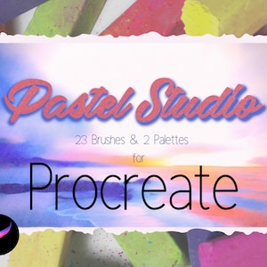 Pinceles pastel para Procreate X 23- Incluye texturas de papel y pinceles iridiscentes - Plus 2 X Swatch / Palette - descarga instantánea de archivos digitales