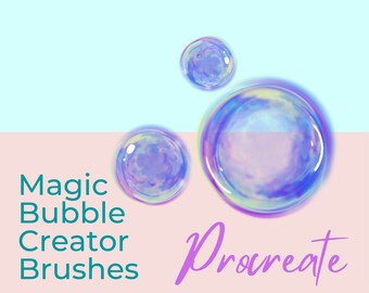 Magic Bubble Creator Brushes for Procreate - 6 X brushes  - Instant Download!