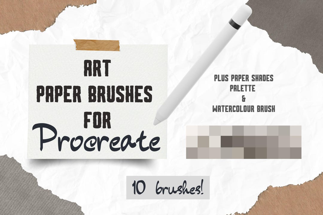 Art Paper Texture Brushes for Procreate -8 X Brushes- Sketch, Pastel ...