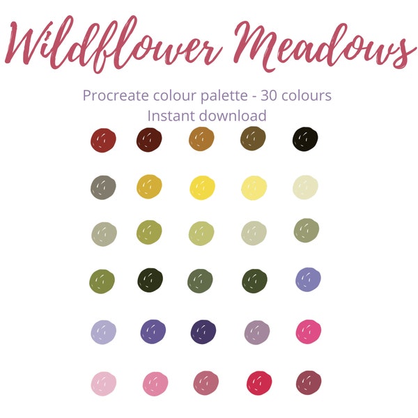 Wildflower Color Palette - Etsy