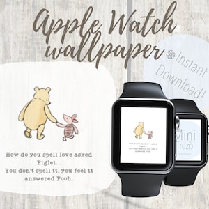 Inspirado por Winnie the Pooh - oso Apple Watch fondo de pantalla- 38-42mm - descarga instantánea!