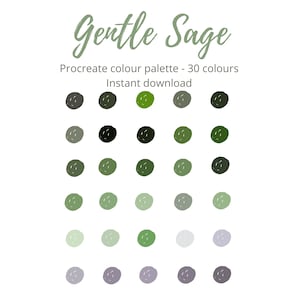 Zachte salie - kleurenpalet/staal voortplanten - direct downloaden - groen grijs lila
