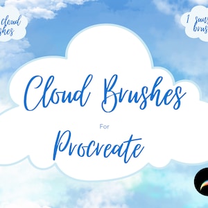 Cloud & Sky Brushes for Procreate X 15 - Includes Fluffy, Wispy, Textured Brushes + Sunshine Brush - Instant Download!