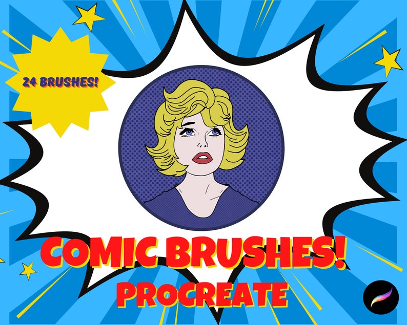 Comic Brushes for Procreate X 24 Instant Download Etsy UK