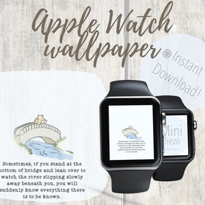 Inspired by Winnie the Pooh - bear Apple Watch wallpaper- 38-42mm - instant download!
