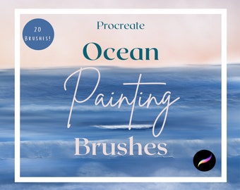 Ocean Painter Brushes for Procreate X 20- Includes Wave, Foam, Choppy, Textured Brushes - Instant Download!