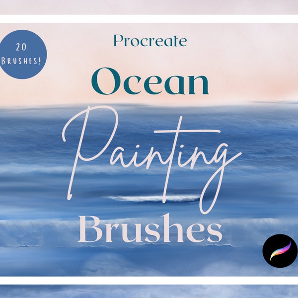 Ocean Painter Brushes for Procreate X 20- Includes Wave, Foam, Choppy, Textured Brushes - Instant Download!