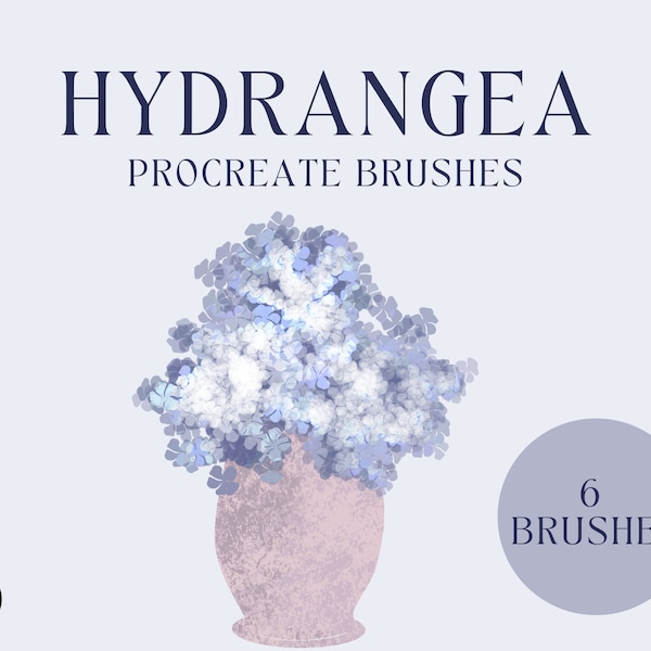 Hydrangea Brushes for Procreate - 6 X dynamic brushes  - Instant Download!